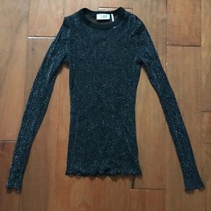 Sparkly Black Long-Sleeve
